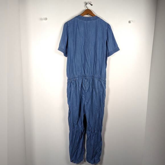 Gap Maternity Jumpsuit Women's Size Medium Lightweight Denim Chambray - Picture 5 of 8